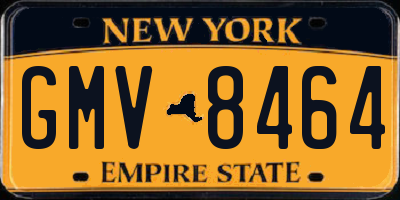 NY license plate GMV8464