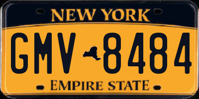 NY license plate GMV8484