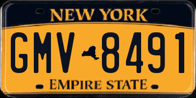 NY license plate GMV8491