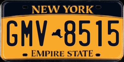 NY license plate GMV8515