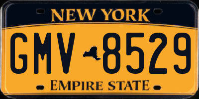NY license plate GMV8529