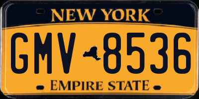 NY license plate GMV8536