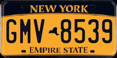NY license plate GMV8539
