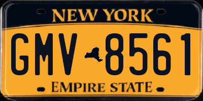 NY license plate GMV8561
