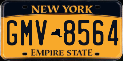 NY license plate GMV8564