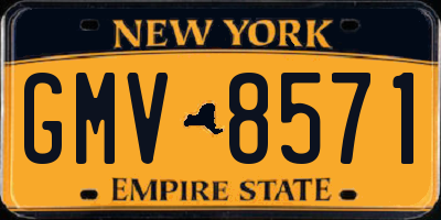 NY license plate GMV8571