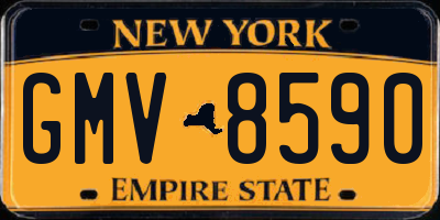 NY license plate GMV8590
