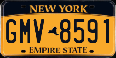 NY license plate GMV8591