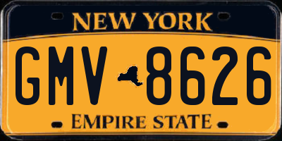 NY license plate GMV8626