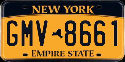 NY license plate GMV8661