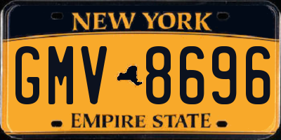NY license plate GMV8696