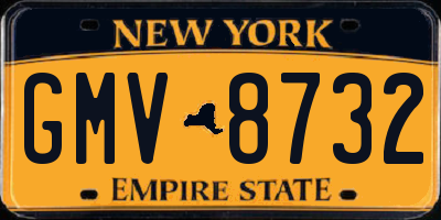 NY license plate GMV8732