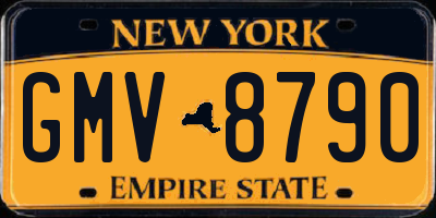 NY license plate GMV8790