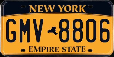 NY license plate GMV8806