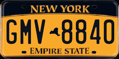 NY license plate GMV8840