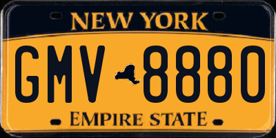 NY license plate GMV8880