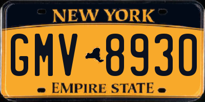 NY license plate GMV8930