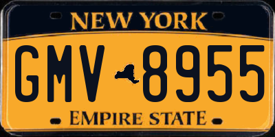 NY license plate GMV8955
