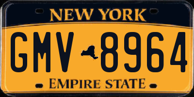 NY license plate GMV8964
