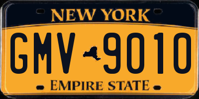 NY license plate GMV9010