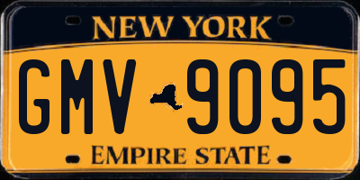 NY license plate GMV9095