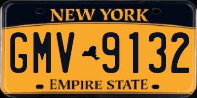 NY license plate GMV9132