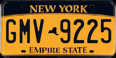 NY license plate GMV9225