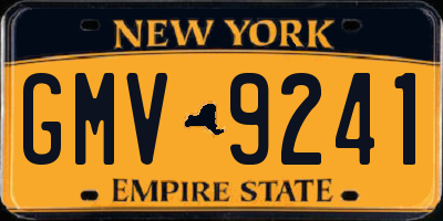 NY license plate GMV9241