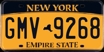 NY license plate GMV9268