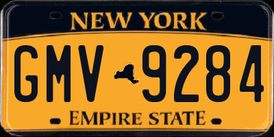NY license plate GMV9284