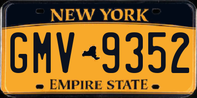 NY license plate GMV9352