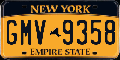NY license plate GMV9358