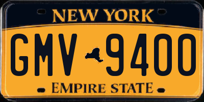 NY license plate GMV9400