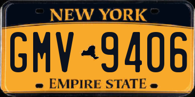 NY license plate GMV9406