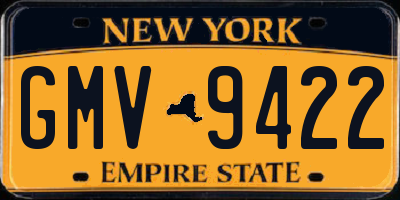 NY license plate GMV9422