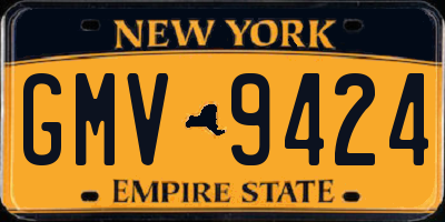 NY license plate GMV9424