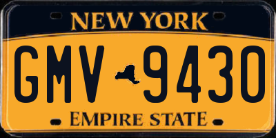 NY license plate GMV9430