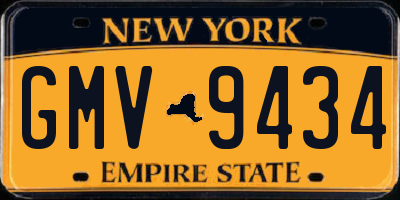 NY license plate GMV9434