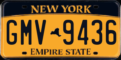 NY license plate GMV9436
