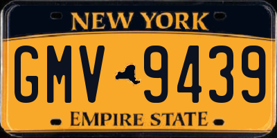 NY license plate GMV9439