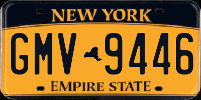 NY license plate GMV9446