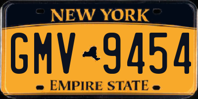 NY license plate GMV9454