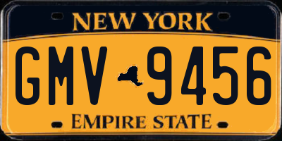 NY license plate GMV9456