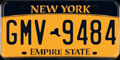 NY license plate GMV9484