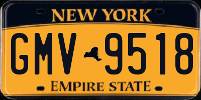 NY license plate GMV9518