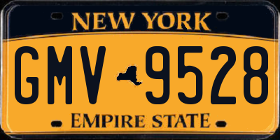 NY license plate GMV9528