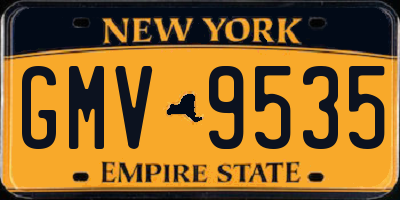 NY license plate GMV9535