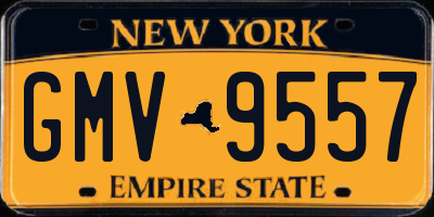NY license plate GMV9557