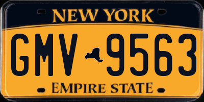 NY license plate GMV9563