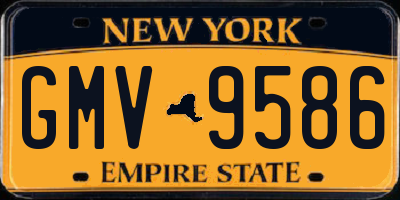 NY license plate GMV9586